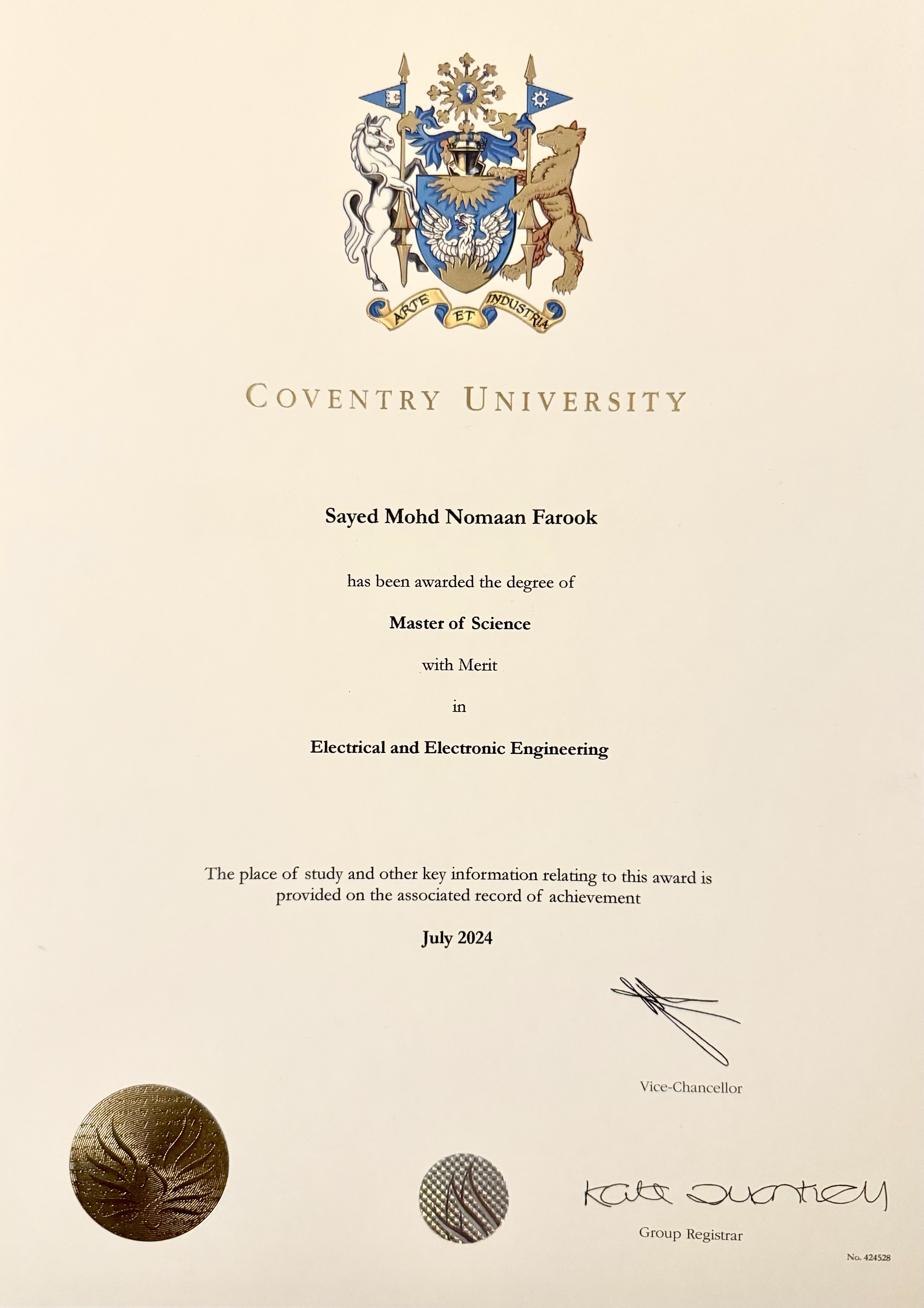 Coventry Degree
