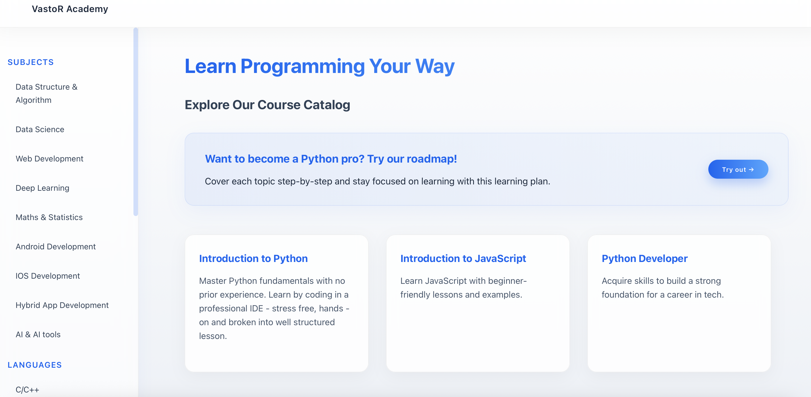 VastoR AI Platform - Prototype